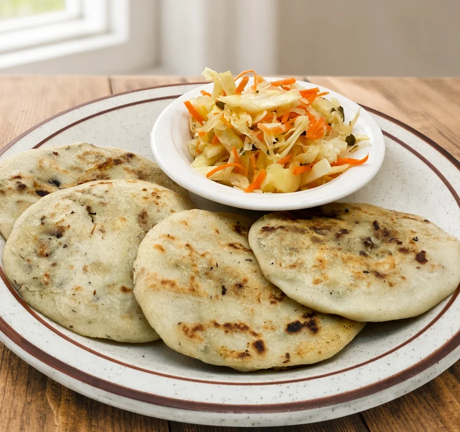 Salvadoran pupusas with pork, cheese and beans at JC's Tacos and More Winnipeg